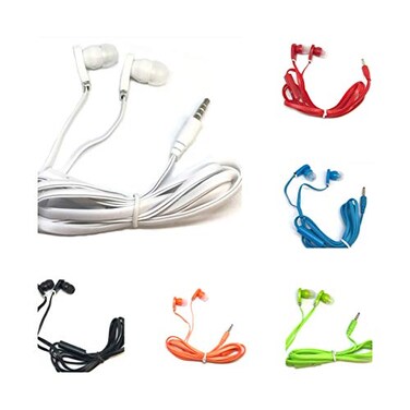 TFD Supplies Wholesale Bulk Earbuds with Microphone Headphones 50 Pack for iPhone Android MP3 Player Mixed Colors