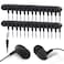 Wensdo Wholesale School Earbuds Headphones 100 Pack Bulk Earphones for Classroom Students Kids Teens Children Gift and AdultHY400 Black