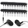 Wensdo Wholesale School Earbuds Headphones 100 Pack Bulk Earphones for Classroom Students Kids Teens Children Gift and AdultHY400 Black