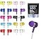 JustJamz Bulk Earbuds 100 Pack Wired Earbuds Bulk Marbles Multicolor inEar Earphones Disposable Headphones Ear Buds Bulk for Classroom Schools Kids Library 100 Earbuds Pack
