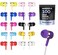 JustJamz Bulk Earbuds 100 Pack Wired Earbuds Bulk Marbles Multicolor inEar Earphones Disposable Headphones Ear Buds Bulk for Classroom Schools Kids Library 100 Earbuds Pack