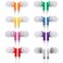 CN-Outlet CNOutlet Wholesale Kids Bulk Earbuds Headphones 200 Pack Multi Colored Individually Bagged Disposable Earphones Perfect for School Classroom Libraries Students