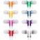 CN-Outlet CNOutlet Wholesale Kids Bulk Earbuds Headphones 200 Pack Multi Colored Individually Bagged Disposable Earphones Perfect for School Classroom Libraries Students