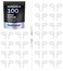 JustJamz Pearl White Bulk Headphones 100 Pack Wired Earbuds Bulk for Classroom Schools and Students Disposable Ear Buds for Kids and Adults 35mm Jack Comfortable Fit TangleFree Design