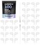 JustJamz Pearl White Bulk Headphones 100 Pack Wired Earbuds Bulk for Classroom Schools and Students Disposable Ear Buds for Kids and Adults 35mm Jack Comfortable Fit TangleFree Design