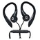 Magnavox MHP4854BK Earhook Earbuds with Microphone in Black Available in Black White Extra Value Comfort Stereo Durable Rubberized Cable