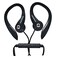 Magnavox MHP4854BK Earhook Earbuds with Microphone in Black Available in Black White Extra Value Comfort Stereo Durable Rubberized Cable
