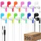 Yoley 200 Packs Classroom Earbuds Bulk Headphones for Kids School Students Children Wholesale Class Set Durable Earphones Individually Bagged 200 Mixed