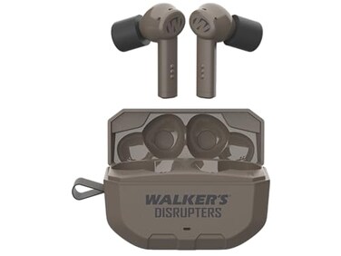 Walker's Walkers Disrupter Bluetooth Earbuds Hunting Range Shooting Active Lifestyle Ear Protection Hearing Enhancement NoiseCancelling Rechargeable Wireless Electronic Earbuds FDE