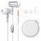 ATMOSURE Air Tube Headphones 35mm Jack with Microphone Volume Control Clip Ear Tips and Carry Case