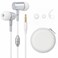 ATMOSURE Air Tube Headphones 35mm Jack with Microphone Volume Control Clip Ear Tips and Carry Case