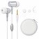 ATMOSURE Air Tube Headphones 35mm Jack with Microphone Volume Control Clip Ear Tips and Carry Case