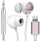 Thore iPhone Earphones Apple MFi V110 in Ear Braided Wired Lightning Earbuds SweatWater Resistant Headphones with MicVolume Remote for iPhone 121314 Pro Max Gold
