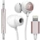 Thore iPhone Earphones Apple MFi V110 in Ear Braided Wired Lightning Earbuds SweatWater Resistant Headphones with MicVolume Remote for iPhone 121314 Pro Max Gold