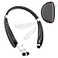 Dpvisn Bluetooth Neckband Headphones Foldable Wireless Lightweight Neck Headset with Retractable Earbuds Noise Cancelling Sweatproof Stereo Earphones with Mic Carrying Case Black