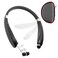 Dpvisn Bluetooth Neckband Headphones Foldable Wireless Lightweight Neck Headset with Retractable Earbuds Noise Cancelling Sweatproof Stereo Earphones with Mic Carrying Case Black