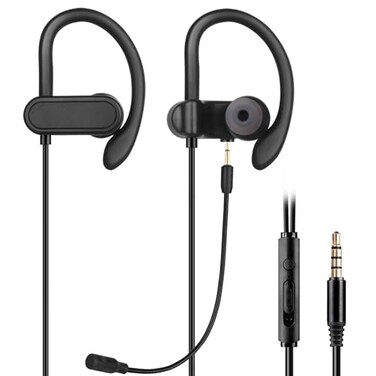 C G CHANGEEK Wired 35mm inear Earbuds Headphones with Wraparound Hooks Gaming Headset Boom Mic for Mobile PC Xbox Series X S Xbox One PS5 PS4 PlayStation Switch Lightweight Secure Fit
