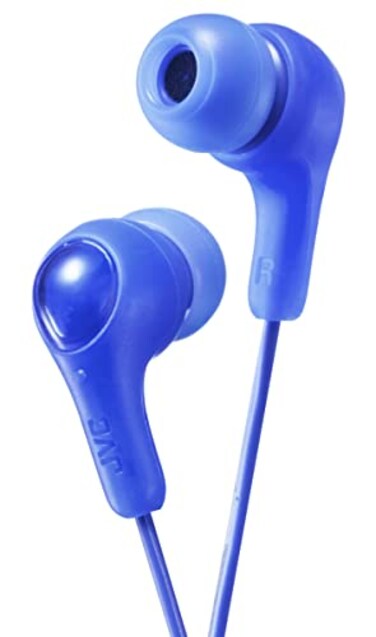JVC Gumy in Ear Earbud Headphones Powerful Sound Comfortable and Secure Fit Silicone Ear Pieces SML HAFX7A Blue One Size 1 Count Pack of 1
