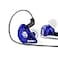 BASN Bsinger PRO inEar Monitors Hybrid Dynamic Dual Drivers Two Detachable MMCX Cables Musicians inEar Earbuds Headphones Blue