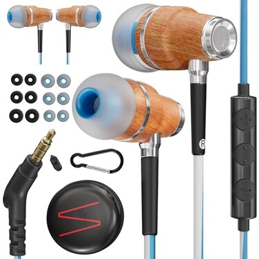 Symphonized Wired Earbuds with Microphone Noise Isolation Ear Buds with Mic in Ear Headphones Wire for Computer Phone Earphones 35 mm Jack