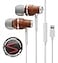 Symphonized iPhone Earphones Wired Deep Bass Sound 3D Sound Microphone Volume Control Noise Isolation Bubinga Wooden with Lightning Apple MFI iPhone SE to 14 Earbuds