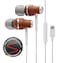 Symphonized iPhone Earphones Wired Deep Bass Sound 3D Sound Microphone Volume Control Noise Isolation Bubinga Wooden with Lightning Apple MFI iPhone SE to 14 Earbuds