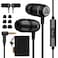 LUDOS Clamor 2 PRO Wired Earbuds inEar Headphones Earphones with Microphone Noise Isolating Ear Buds Memory Foam for iPhone Samsung School Students Kids Women Small Ears