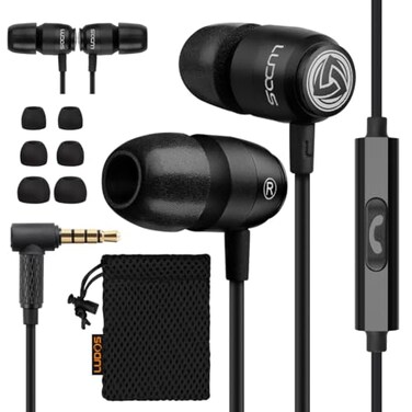 LUDOS Clamor 2 PRO Wired Earbuds inEar Headphones Earphones with Microphone Noise Isolating Ear Buds Memory Foam for iPhone Samsung School Students Kids Women Small Ears