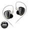 Bawjog KZ Zenith Tunable HiFi EarbudUltra Linear Dynamic Driver inEar Headphone 075 2pin Wired Bassy IEM Earphone for Audiophile Without Mic Black