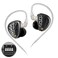 Bawjog KZ Zenith Tunable HiFi EarbudUltra Linear Dynamic Driver inEar Headphone 075 2pin Wired Bassy IEM Earphone for Audiophile Without Mic Black