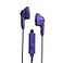 Magnavox MHP4820MPL Gummy Earbuds with Microphone in Purple Pink Comfort Stereo Earbuds with Durable Rubberized Cable