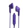Magnavox MHP4820MPL Gummy Earbuds with Microphone in Purple Pink Comfort Stereo Earbuds with Durable Rubberized Cable