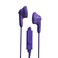 Magnavox MHP4820MPL Gummy Earbuds with Microphone in Purple Pink Comfort Stereo Earbuds with Durable Rubberized Cable