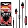 Plugfones Protector Plus Volume Limited inEar Earplug Earbuds Noise Reduction Headphones with Noise Isolating Mic and Controls Black Red