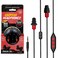 Plugfones Protector Plus Volume Limited inEar Earplug Earbuds Noise Reduction Headphones with Noise Isolating Mic and Controls Black Red