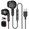 AIAUXAI USB Earbuds for PCHeadphones with Microphone for ComputerWired USB Headset with Mic Audio Control Noise Isolating Stereo Laptop Earphones for Dell for HP for Surface Switch Office Zoom Working