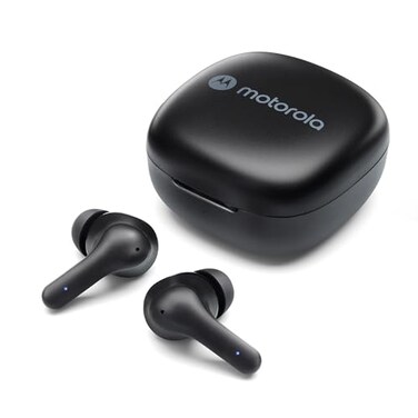 Motorola Sound Motorola Moto Buds 135 True Wireless ENC Bluetooth Earbuds with Fast Pair MicroCharging Case IPX5 WaterResistant Lightweight ComfortFit Clear Sound Black