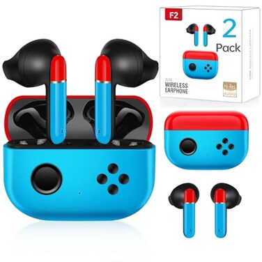 Awaiymi 2 Pack Kids Adults Wireless Earbuds Bluetooth 53 Touch Control Wireless Earbuds for Kids Adults with Charging CaseEar Buds for Gifts