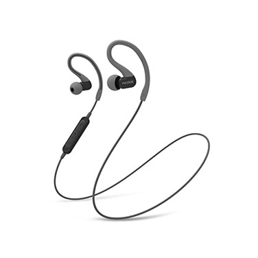 Koss BT232i Wireless Bluetooth Earclips InLine Microphone Volume Control and Touch Remote Sweat Resistant Dark Grey and Black