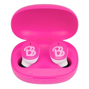 eKids Barbie Wireless Earbuds for Kids Bluetooth Earbuds with Charging Case