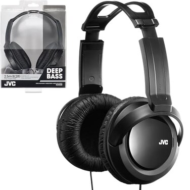 JVC Full Sized Over Ear Headband Over Ear Full Size Headband Black HARX330