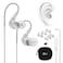 MEE audio M6 Sport Wired Earbuds Noise Isolating In Ear Headphones Sweatproof Earphones for RunningGymWorkouts with Dynamic Enhanced Bass Sound Memory Wire Earhooks 35mm Jack Plug Clear