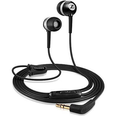 Sennheiser CX 400II Precision EarCanal Phones with BassDriven Stereo Sound Black