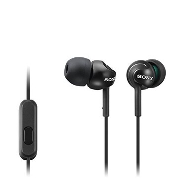 Sony Deep Bass Wired Earphones with Smartphone Control and Mic Metallic Black