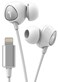 ENCASED Thore iPhone Earbuds with Lightning Connector MFi by Apple Earphones V100 Wired inEar Headphones with Volume Control Mic for iPhone X XS XR 11 12 13 14 Pro Max White Silver