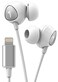 ENCASED Thore iPhone Earbuds with Lightning Connector MFi by Apple Earphones V100 Wired inEar Headphones with Volume Control Mic for iPhone X XS XR 11 12 13 14 Pro Max White Silver