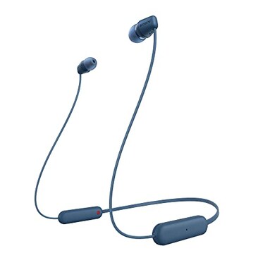 Sony WIC100 Wireless inEar Bluetooth Headphones with Builtin Microphone Blue
