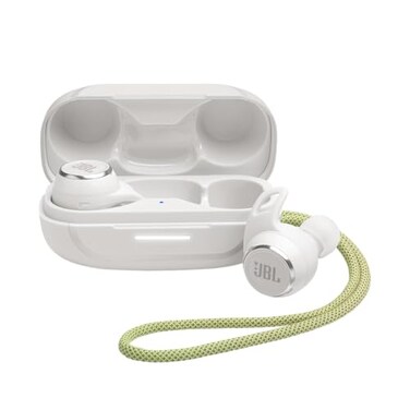 JBL Reflect Aero True Wireless Noise Cancelling Active Earbuds 6 mics for Perfect Calls with VoiceAware Extreme dustproof Waterproof Comfortable Secure fit 24hr with FastCharging White