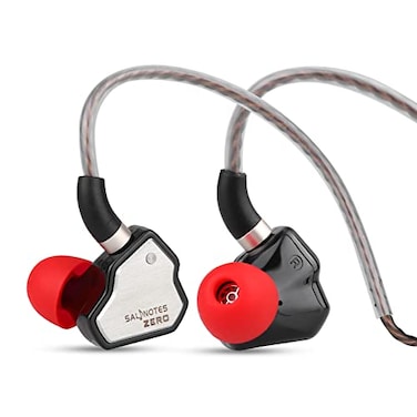 Linsoul 7Hz Salnotes Zero HiFi 10mm Dynamic Driver inEar Earphone IEM with Metal Composite Diaphragm Stainless Steel Faceplate Detachable 2Pin OFC Cable Black Without Mic