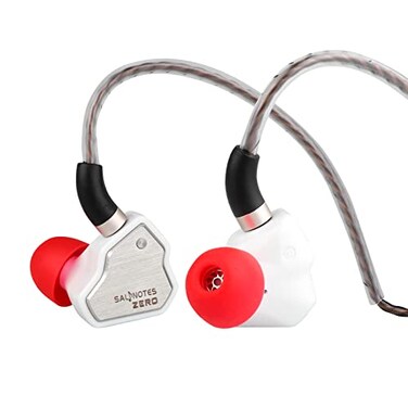 Linsoul 7Hz Salnotes Zero HiFi 10mm Dynamic Driver inEar Earphone IEM with Metal Composite Diaphragm Stainless Steel Faceplate Detachable 2Pin OFC Cable White Without Mic